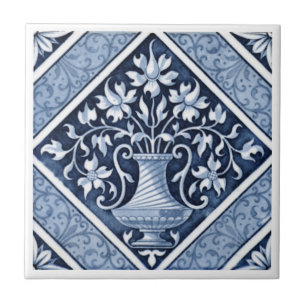Antikvitet Transferware för reproduktion VT0010 Kakelplatta