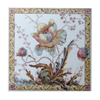Antikvitet Transferware för reproduktion VT0014 Kakelplatta