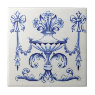 Antikvitet Transferware för reproduktion VT0041 Kakelplatta