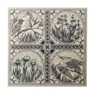 Antikvitet Transferware för reproduktion VT0053 Kakelplatta