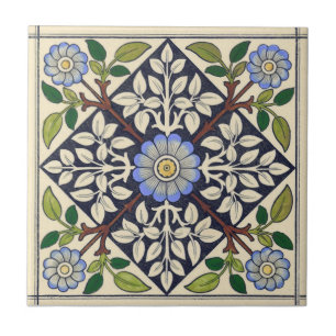 Antikvitet Transferware för reproduktion VT0054 Kakelplatta