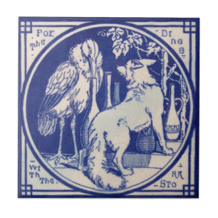 Antikvitet Transferware för reproduktion VT0061 Kakelplatta