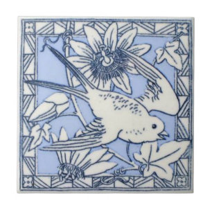 Antikvitet Transferware för reproduktion VT0064 Kakelplatta