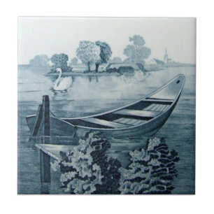 Antikvitet Transferware för reproduktion VT0067 Kakelplatta