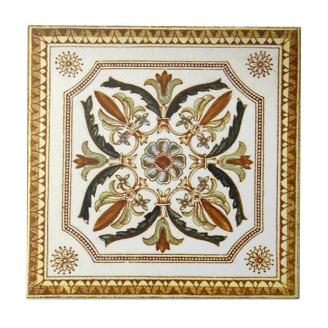 Antikvitet Transferware för reproduktion VT0071 Kakelplatta (Framsidan)