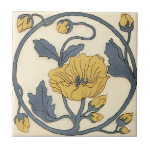 Antikvitet Transferware för reproduktion VT0080 Kakelplatta