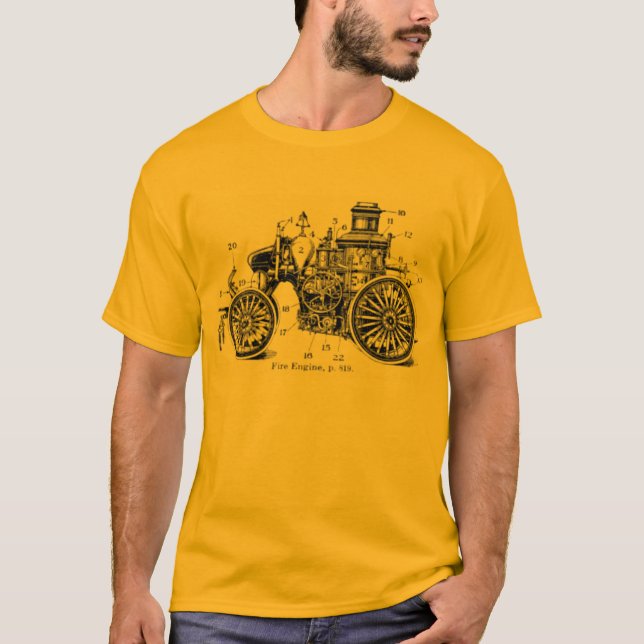 Antikviteten avfyrar motorskjortan tee (Framsida)