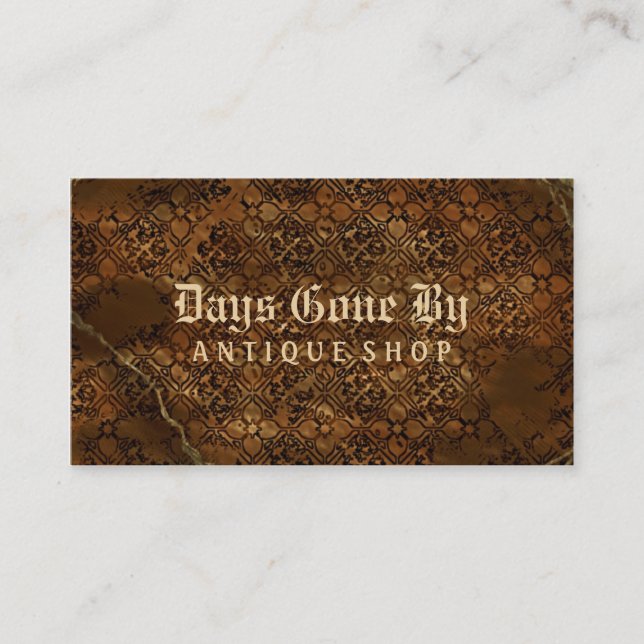 Antikviteten shoppar visitkortar för visitkort (Framsida)