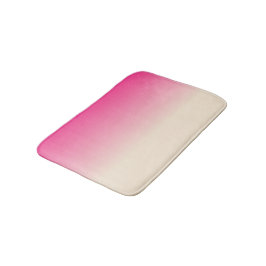 Antikvitetsvit och vinterhimlens rosa ombré-mönste badrumsmatta