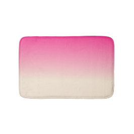 Antikvitetsvit och vinterhimlens rosa ombré-mönste badrumsmatta