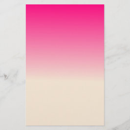 Antikvitetsvit och vinterhimlens rosa ombré-mönste brevpapper