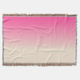 Antikvitetsvit och vinterhimlens rosa ombré-mönste filt