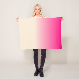 Antikvitetsvit och vinterhimlens rosa ombré-mönste fleecefilt
