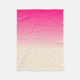 Antikvitetsvit och vinterhimlens rosa ombré-mönste fleecefilt