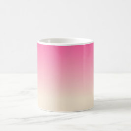 Antikvitetsvit och vinterhimlens rosa ombré-mönste kaffemugg
