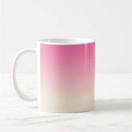 Antikvitetsvit och vinterhimlens rosa ombré-mönste kaffemugg