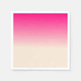 Antikvitetsvit och vinterhimlens rosa ombré-mönste pappersservett