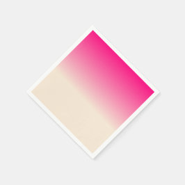 Antikvitetsvit och vinterhimlens rosa ombré-mönste pappersservett