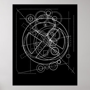 Antikythera Mechanism Teckning Poster