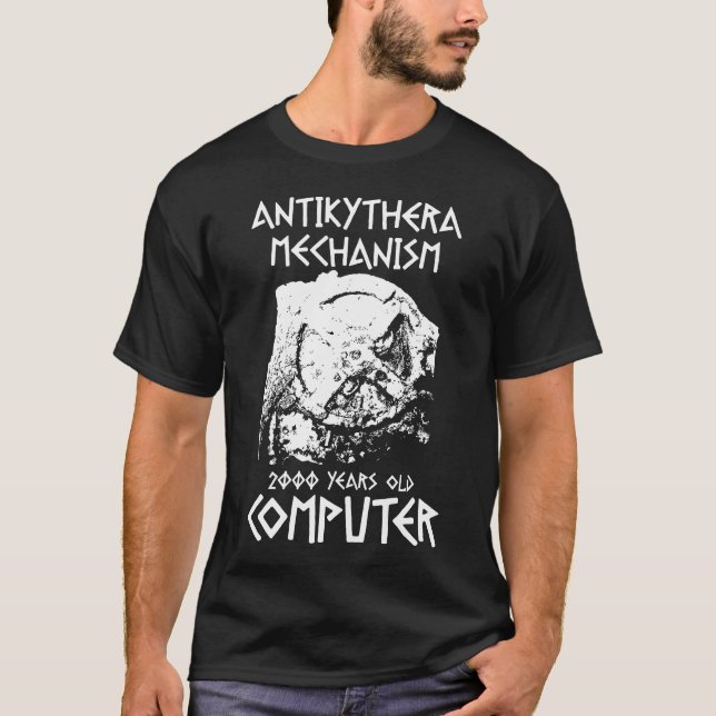 Antikythera-mekanismen - gammal grekisk dator t shirt (Framsida)