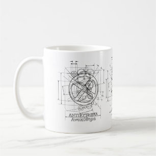 Antikythera Mekanismen Teckning Kaffe Mugg