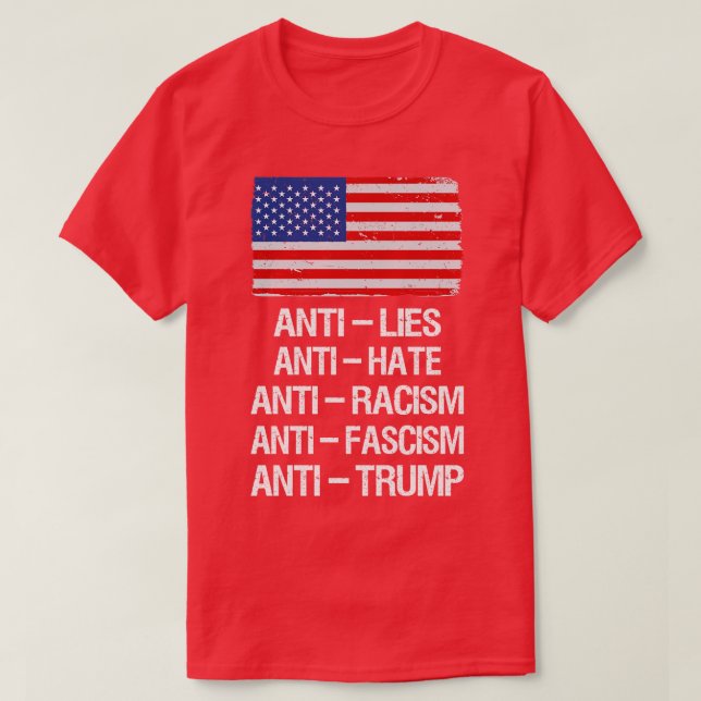 AntiLies AntiHate AntiRacism AntiFascism AntiI T Shirt (Design framsida)