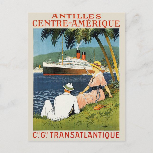 Antilles Center-Amerique Vykort (Framsida)