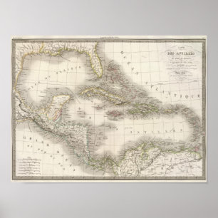 Antilles - västra Indies Poster