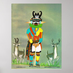"Antilop" kachinatryck Poster