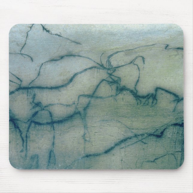 Antilop och bison, Perigordian (grottamålning) Musmatta (Framsidan)