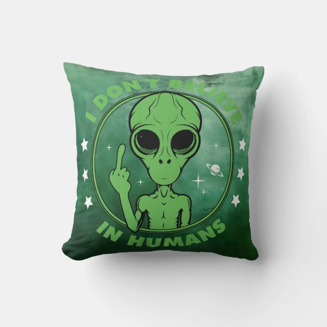 Antimänskligt Alien Kudde (Framsida)