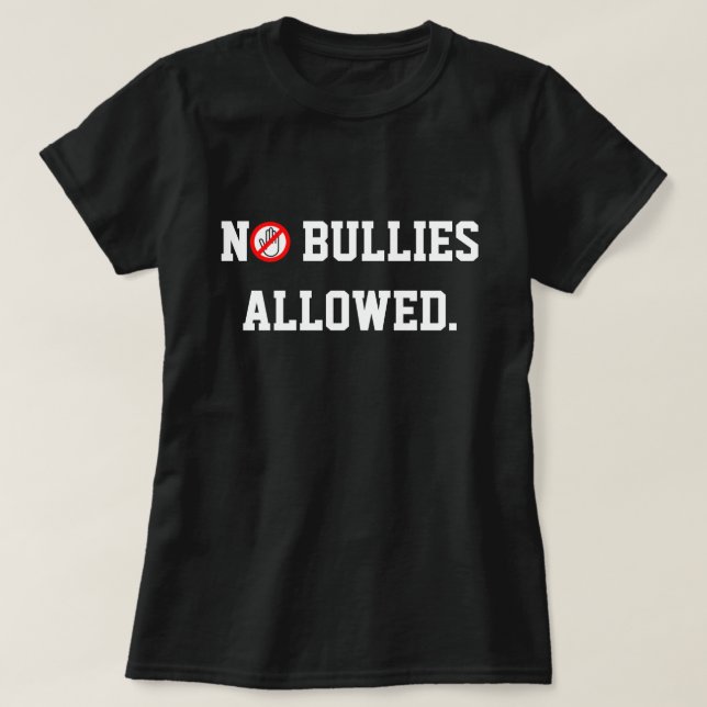 Antimobbing! Inga mobbare tillåtna Tee Shirt (Design framsida)