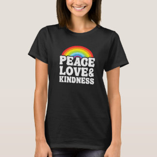 Antimobbning Regnbåge Fred Hippie Fred kärlek & sn T Shirt