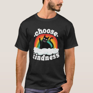 Antimobbning Regnbåge Fred Snäll Hipp Cat Välj T Shirt
