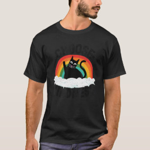 Antimobbning Regnbåge Fred Snäll Hipp Cat Välj T Shirt