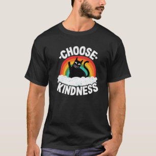 Antimobbning Regnbåge Fred Snäll Hipp Cat Välj T Shirt