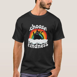 Antimobbning Regnbåge Fred Snäll Hipp Cat Välj T Shirt