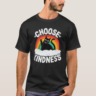 Antimobbning Regnbåge Fred Snäll Hipp Cat Välj T Shirt