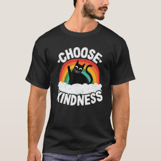 Antimobbning Regnbåge Fred Snäll Hipp Cat Välj T Shirt