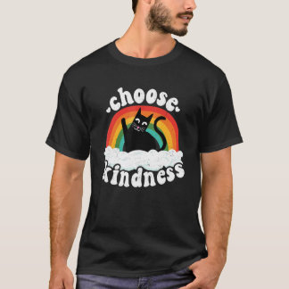 Antimobbning Regnbåge Fred Snäll Hippie Katt Välj T Shirt