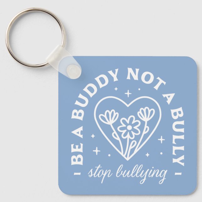 Antimobbningsförebyggande, söta återcitattecken nyckelring (Framsida)