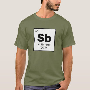 Antimon/Periodiska Bord - Sb Inslag T-Shirt