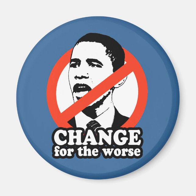ANTIOBAMA/ÄNDRING FÖR VÄRDET MAGNET (Framsidan)