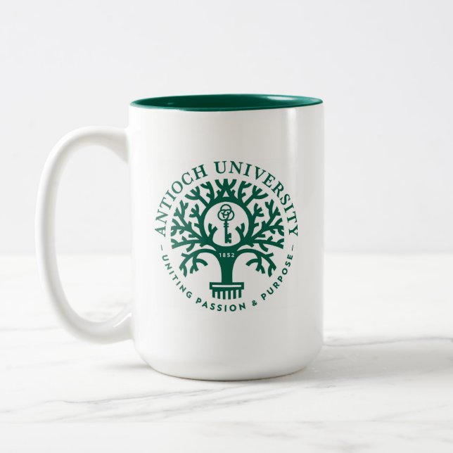 Antioch universitetenmugg Två-Tonad mugg (Vänster)