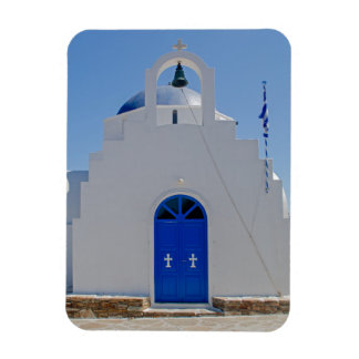 Antiparos Blå och Vita Kapell Magnet