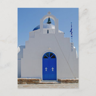 Antiparos Blue and White Chapel Vykort