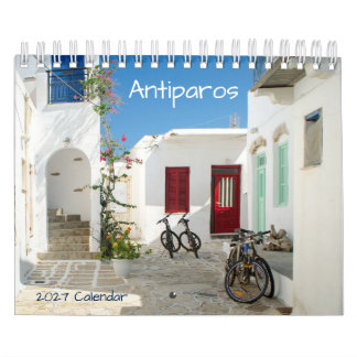 Antiparos grekisk ö Foto Kalender 2027