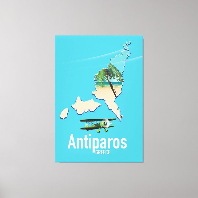 Antiparos Grekland reskarta Canvastryck (Framsida)