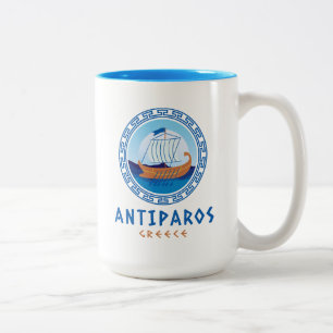 Antiparos, Greklands grekiska Frakt Design Två-Tonad Mugg