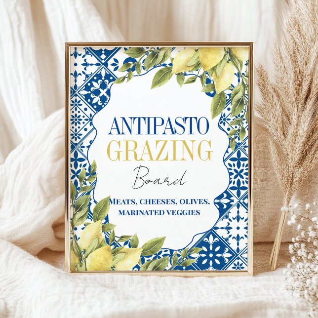 Antipasto Grazing La Dolce Vita Italienska Lemon-t Poster (Skapare uppladdad)